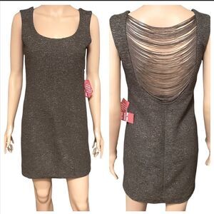 Wishes Wishes Wishes Sparkly Brown Bodycon Dress MEDIUM NWT